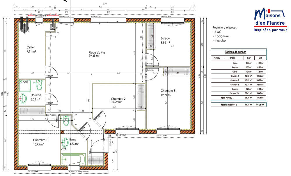 Plan Maisons d'en Flandre