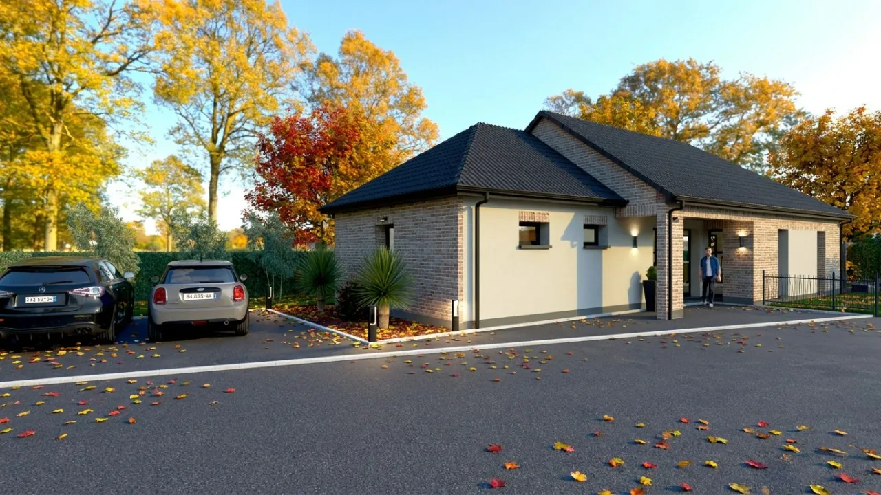 Maison plain-pied avec stationnement à Blaringhem (59173) – Maisons d'en Flandre
